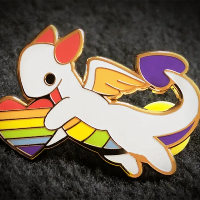 Cartoon Cute Rainbow Pride Dragon Enamel Pin Badge Brooch DIY